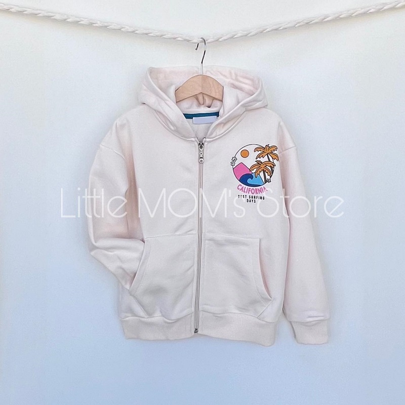 Sırt Baskılı Fermuarlı Sweatshirt