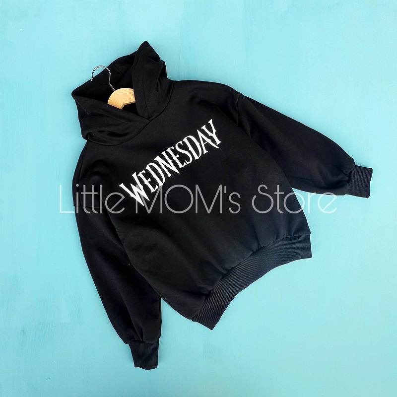 Orjinal Sırt Baskılı Wednesday Sweatshirt