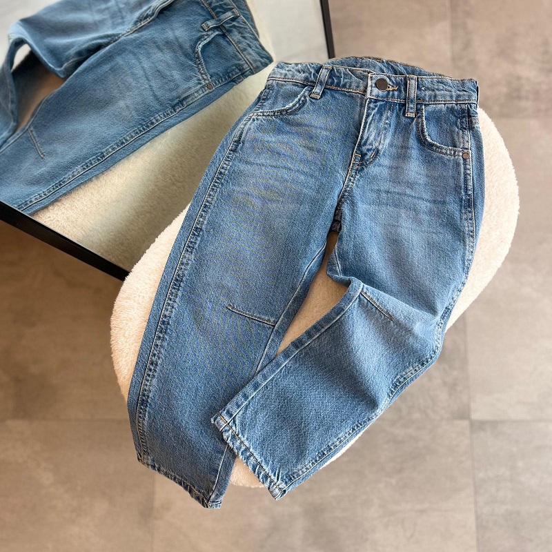 Çizgi Detay Denim Pantolon