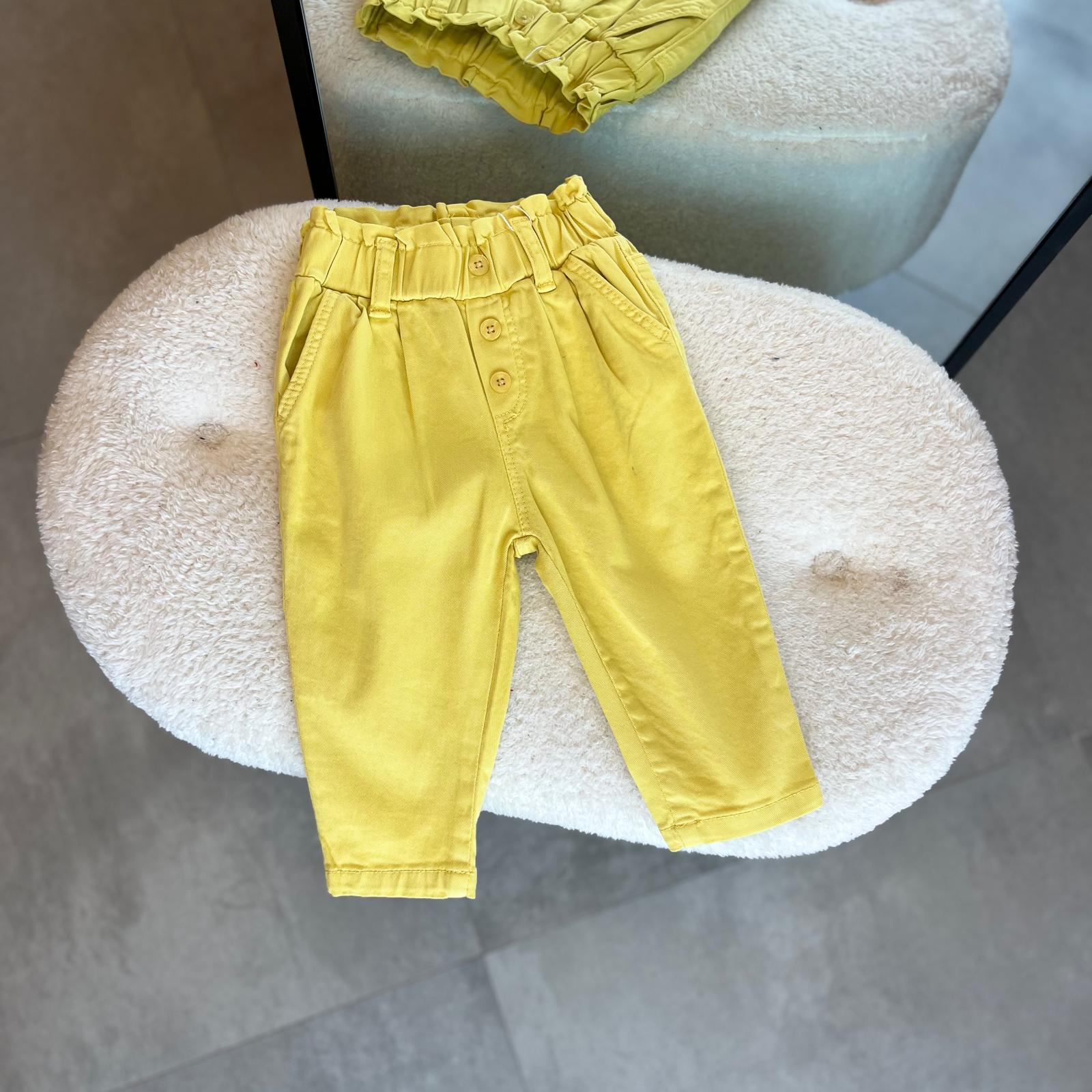 Düğme Detay Baby Pantolon
