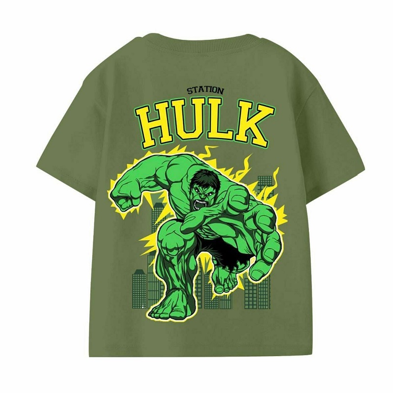 Orjinal Sırt Baskılı Hulk Tişört görsel 4