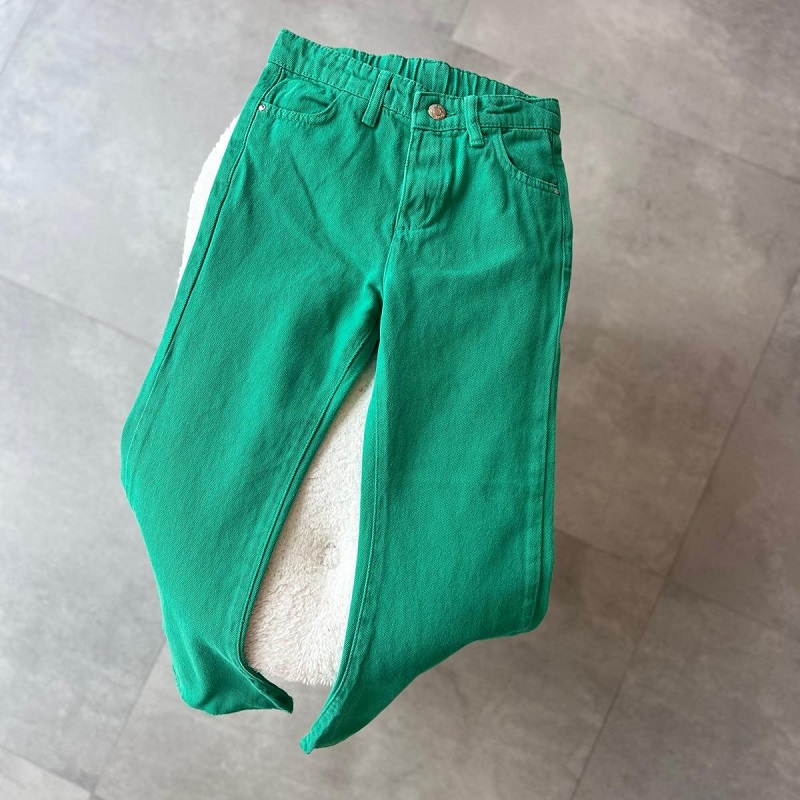 Kesik Paça Denim Pantolon