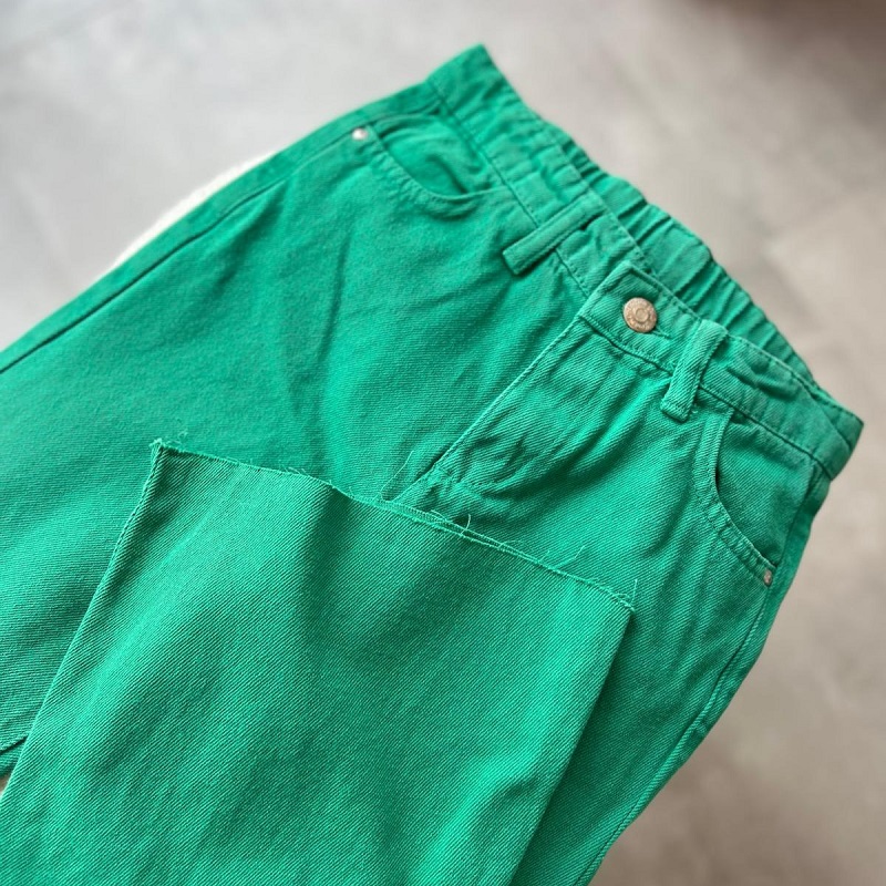 Kesik Paça Denim Pantolon görsel 3