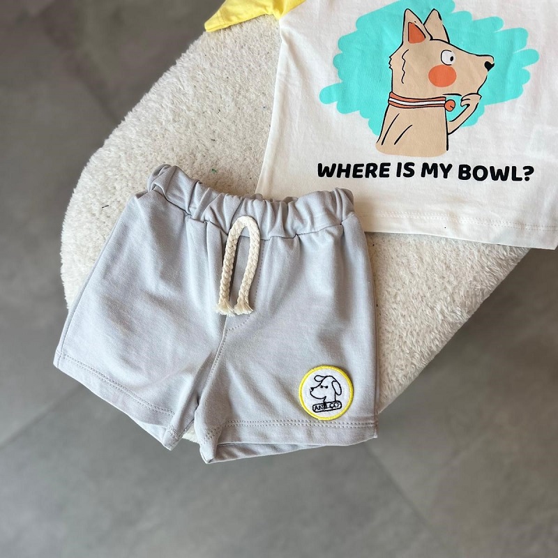 Köpek Baskılı Şortlu Takım görsel 2