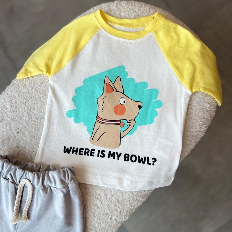 Köpek Baskılı Şortlu Takım görsel 3