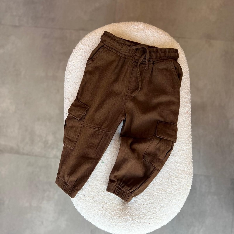 Kargo Cepli Keten Pantolon