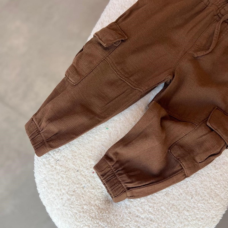 Kargo Cepli Keten Pantolon görsel 2