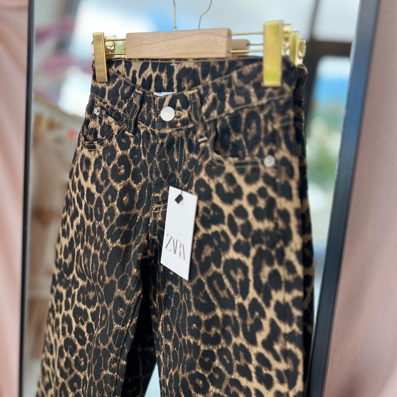 Leopar Desen Jean Pantolon görsel 2