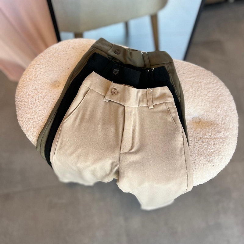 Yan Düğme Detaylı Kumaş Pantolon görsel 3