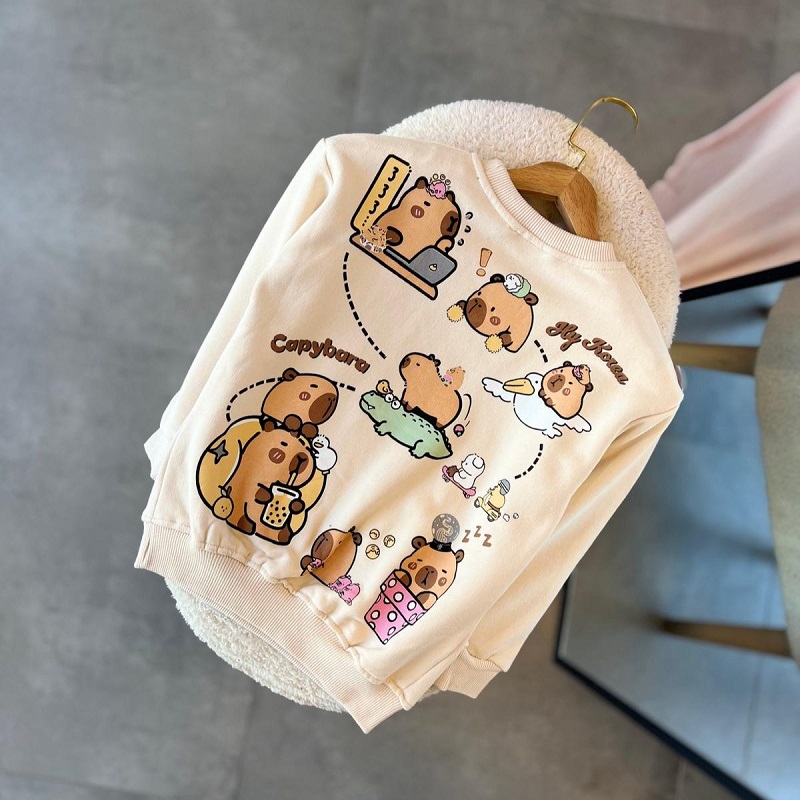 Capybara Sırt Baskılı Sweatshirt görsel 2