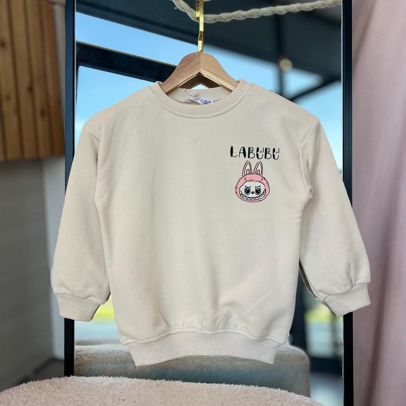 Labubu Sırt Baskılı Sweatshirt