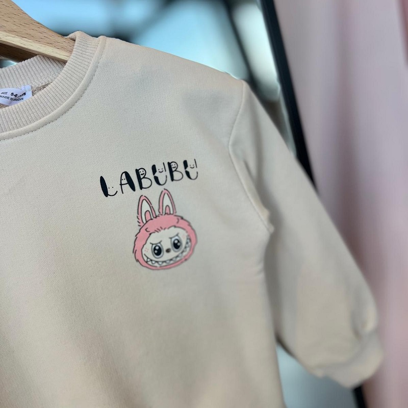 Labubu Sırt Baskılı Sweatshirt görsel 3
