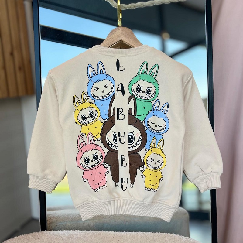 Labubu Sırt Baskılı Sweatshirt görsel 2
