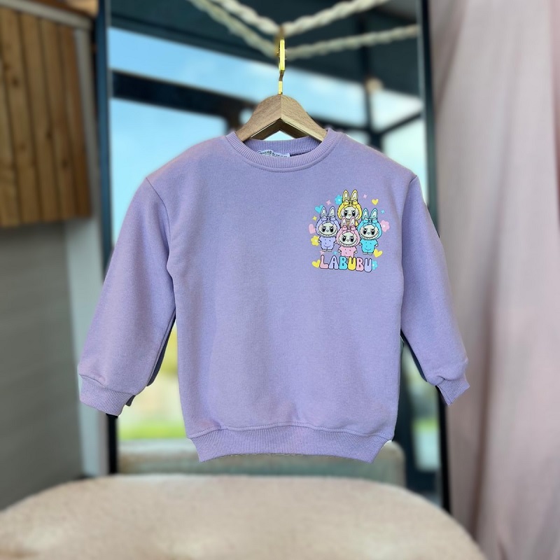 Labubu Sırt Baskılı Sweatshirt