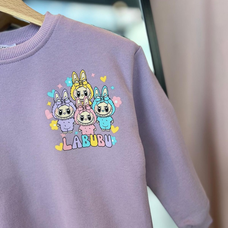 Labubu Sırt Baskılı Sweatshirt görsel 3