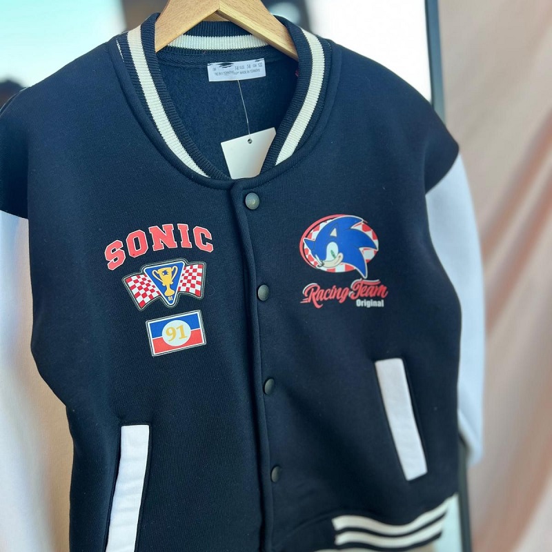 Sonic Sırt Baskılı Kolej Ceket görsel 3
