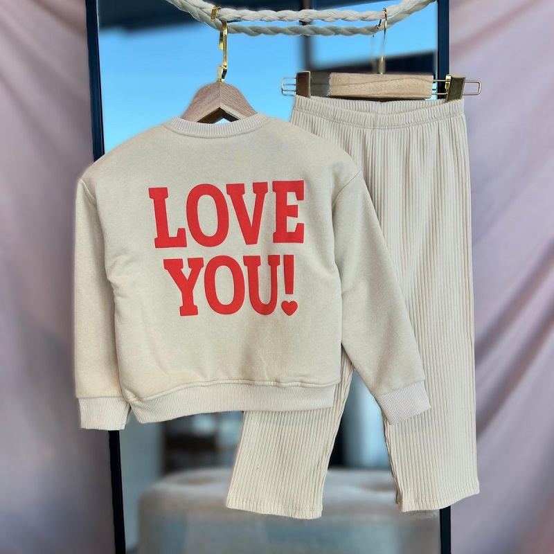 Love You Sırt Baskılı Takım görsel 2