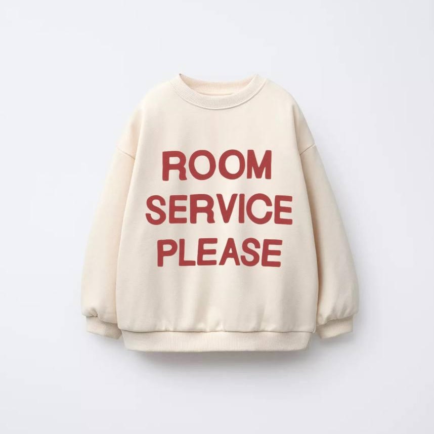 Room Service Baskılı Sweatshirt görsel 3