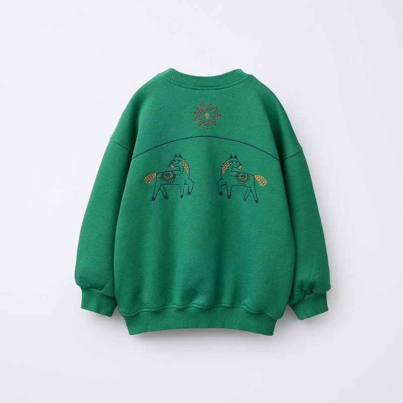 At İşlemeli Sweatshirt görsel 2