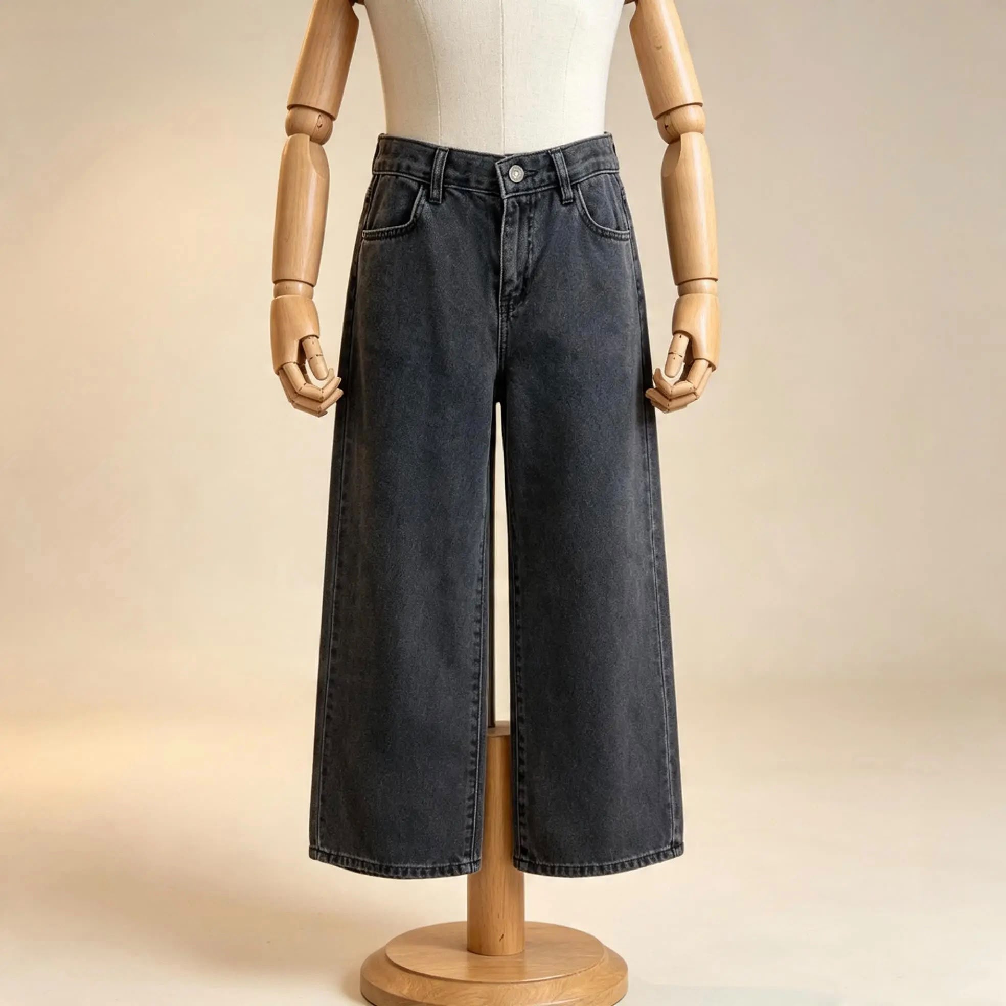 Antrasit Baggy Jean Pantolon