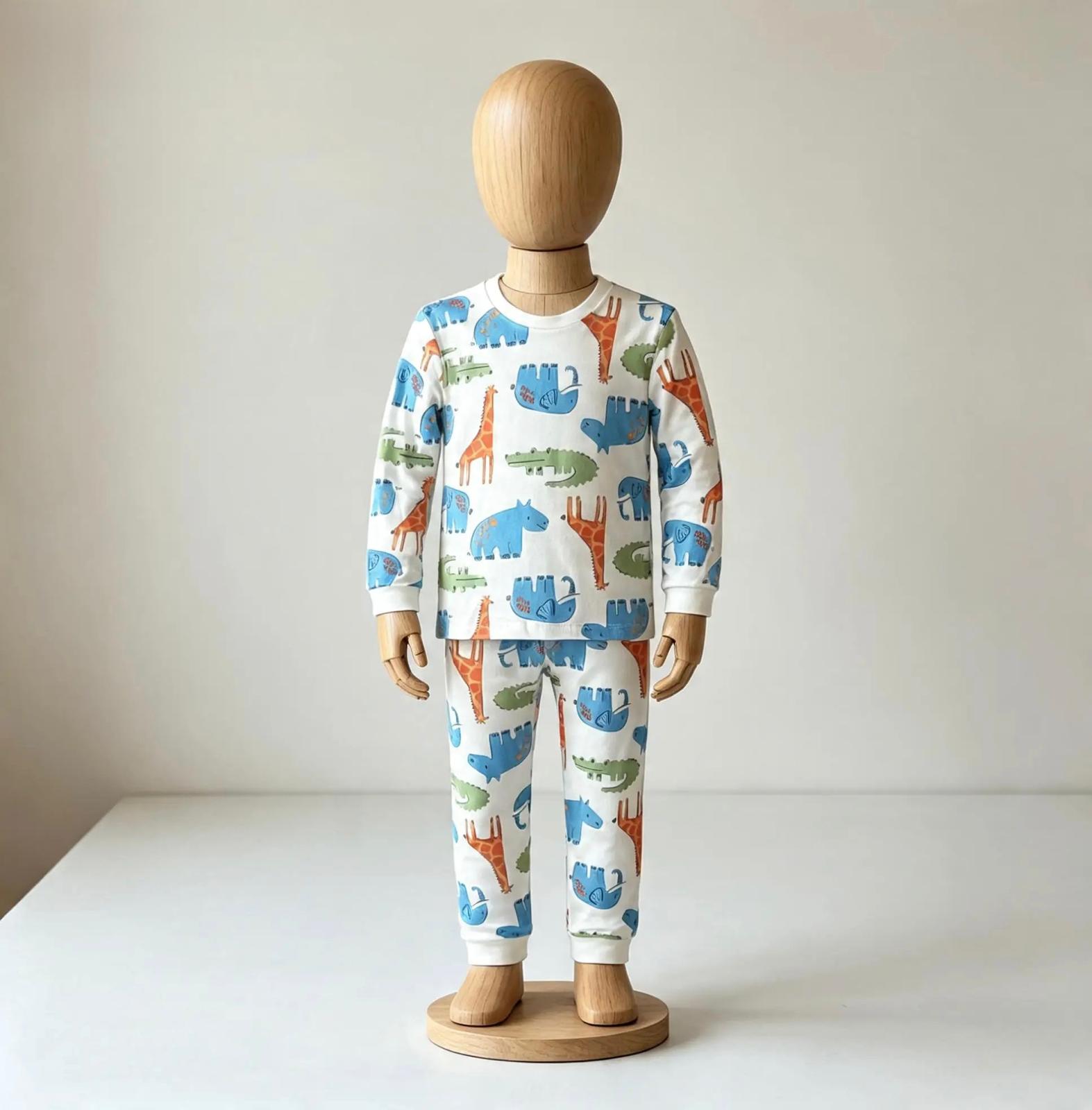 Erkek Çocuk Zürafa Desenli Pijama 