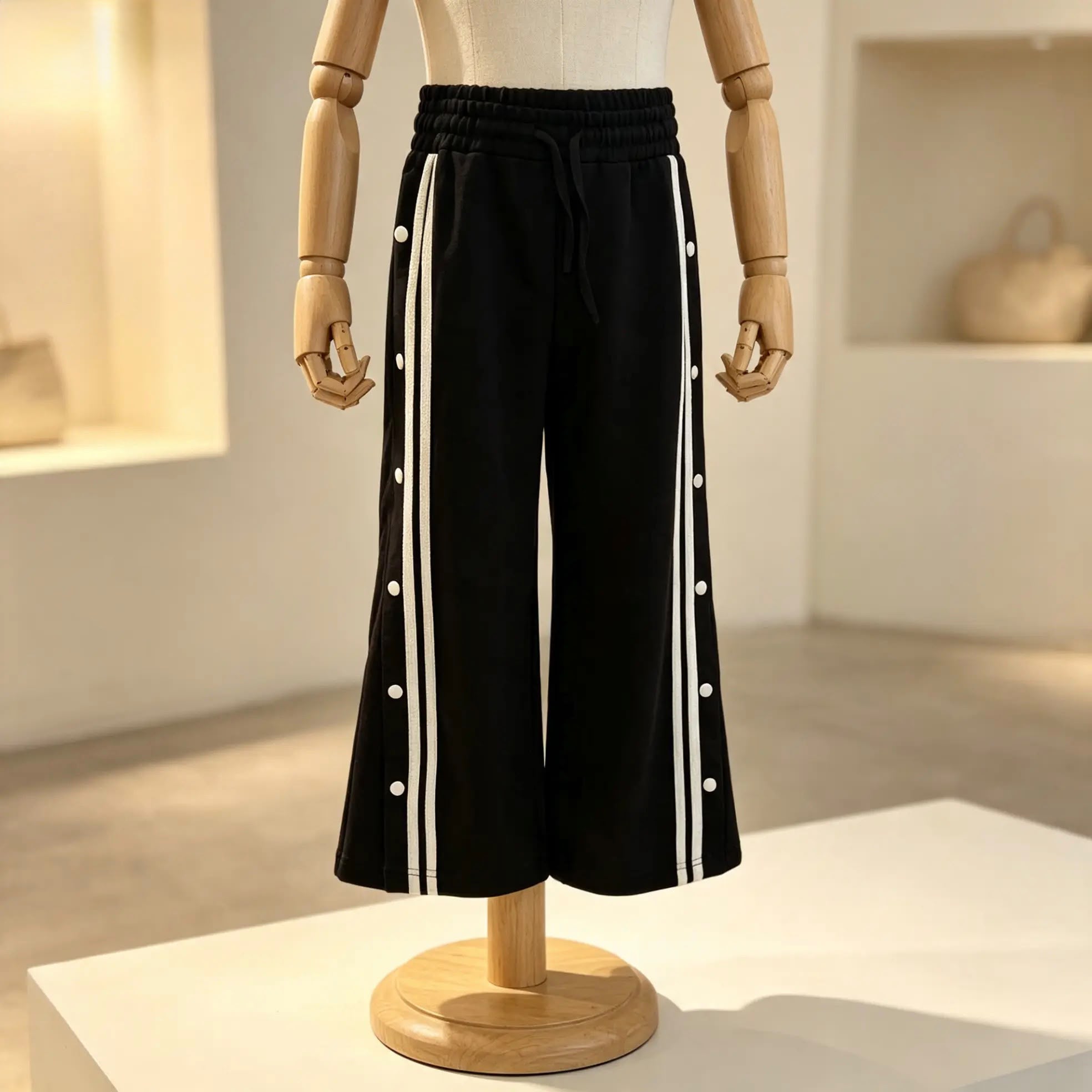 Kız Çocuk Yandan Çıtçıtlı Baggy Eşofman Altı