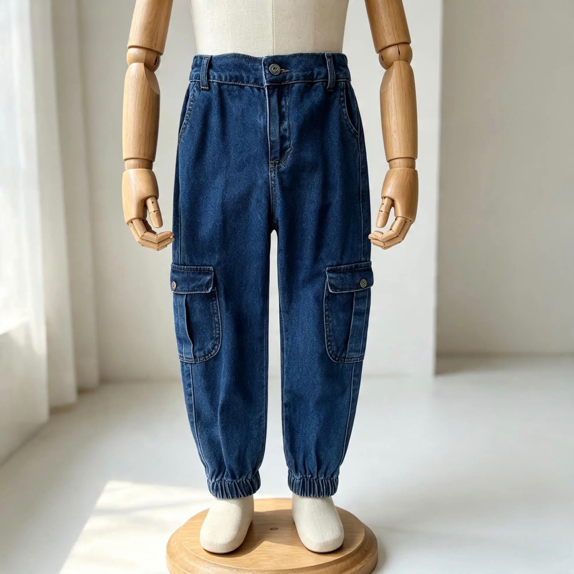 Cep Detaylı Denim Jogger Pantolon