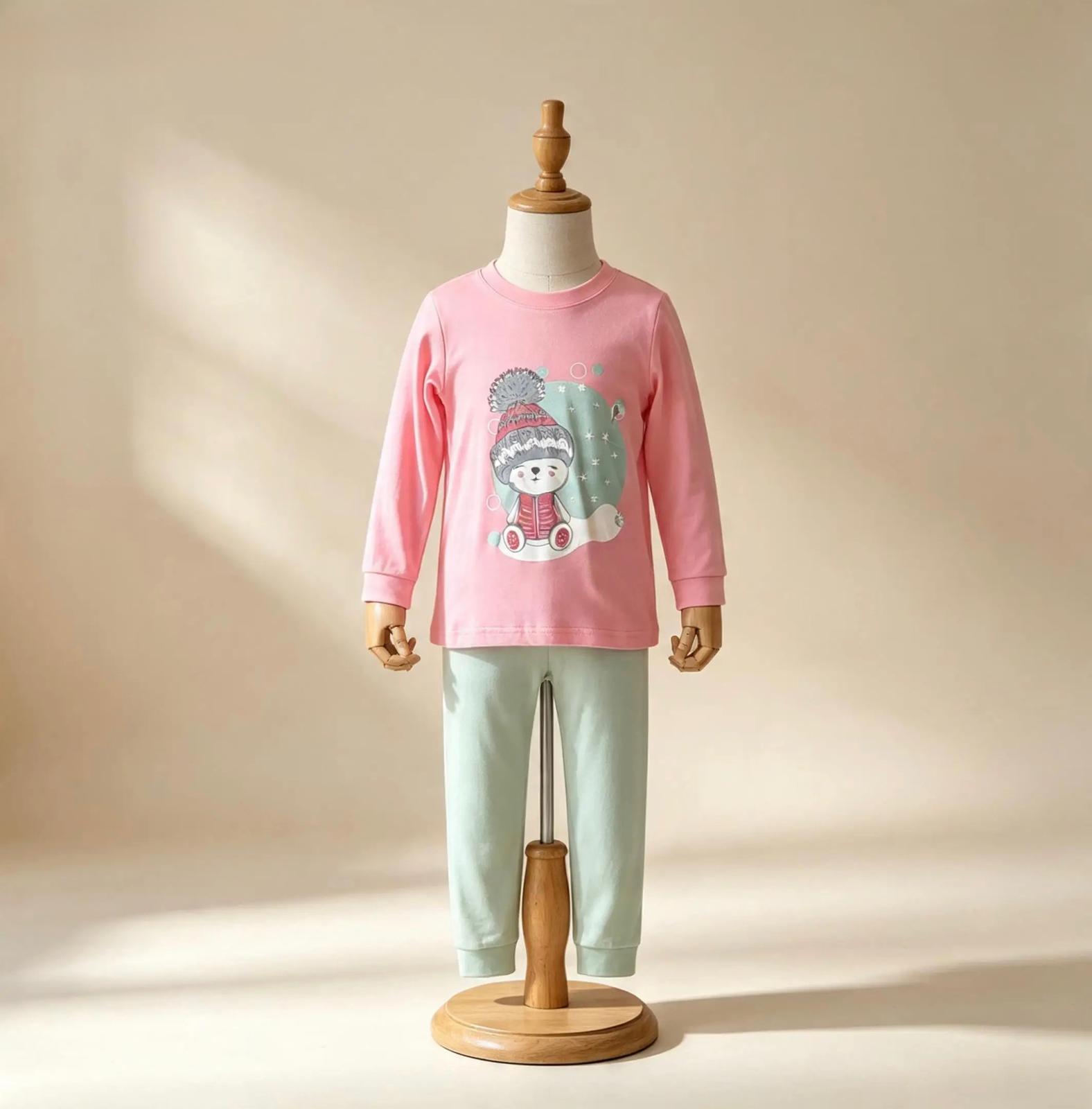 Kız Çocuk Ayıcıklı Pijama