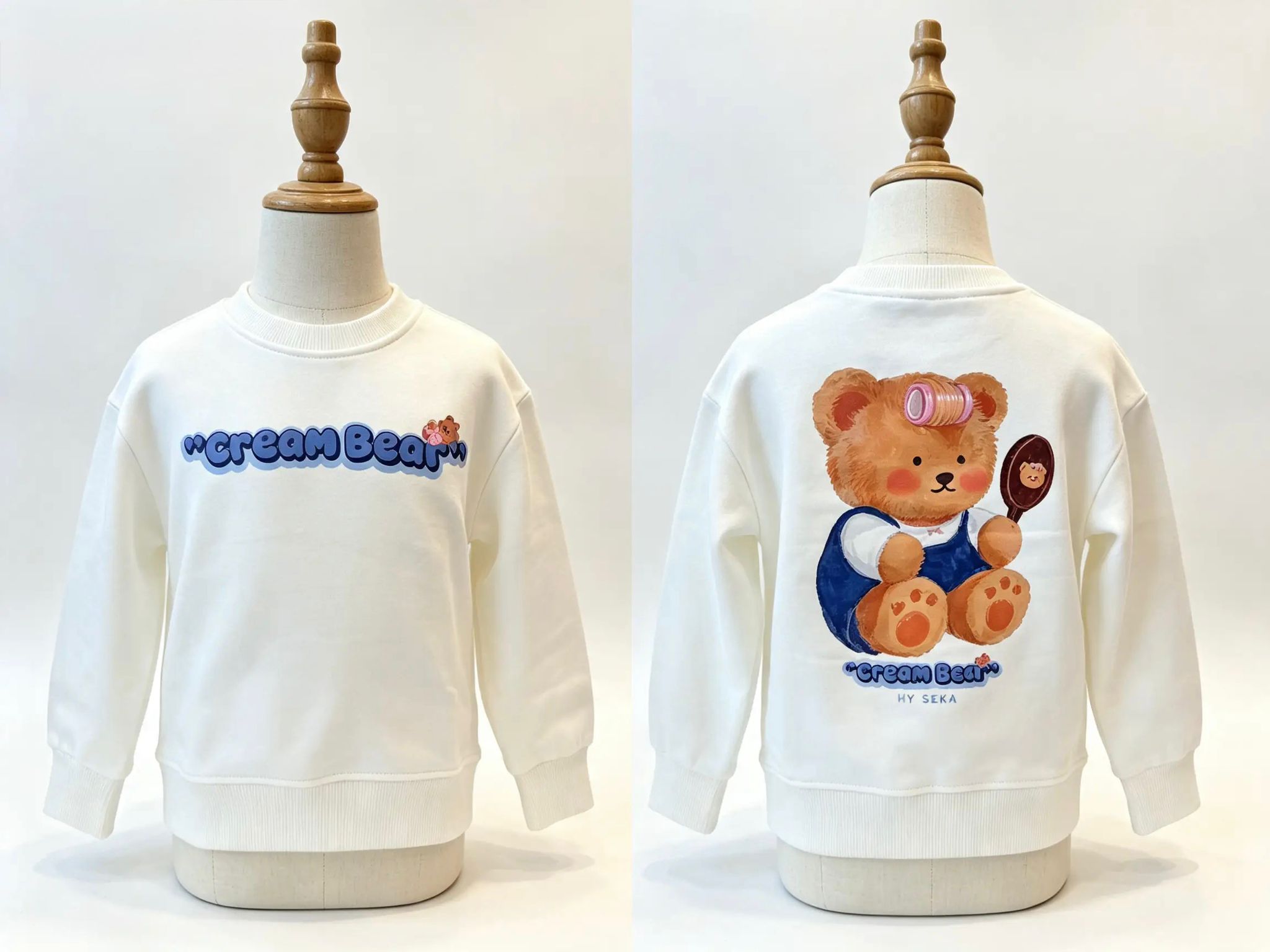 Kız Çocuk Üç İplik Cream Bear Sweet