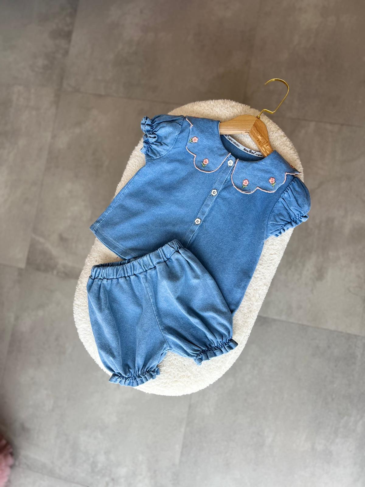 Kız Bebek Yaka Detaylı Takım görsel 2