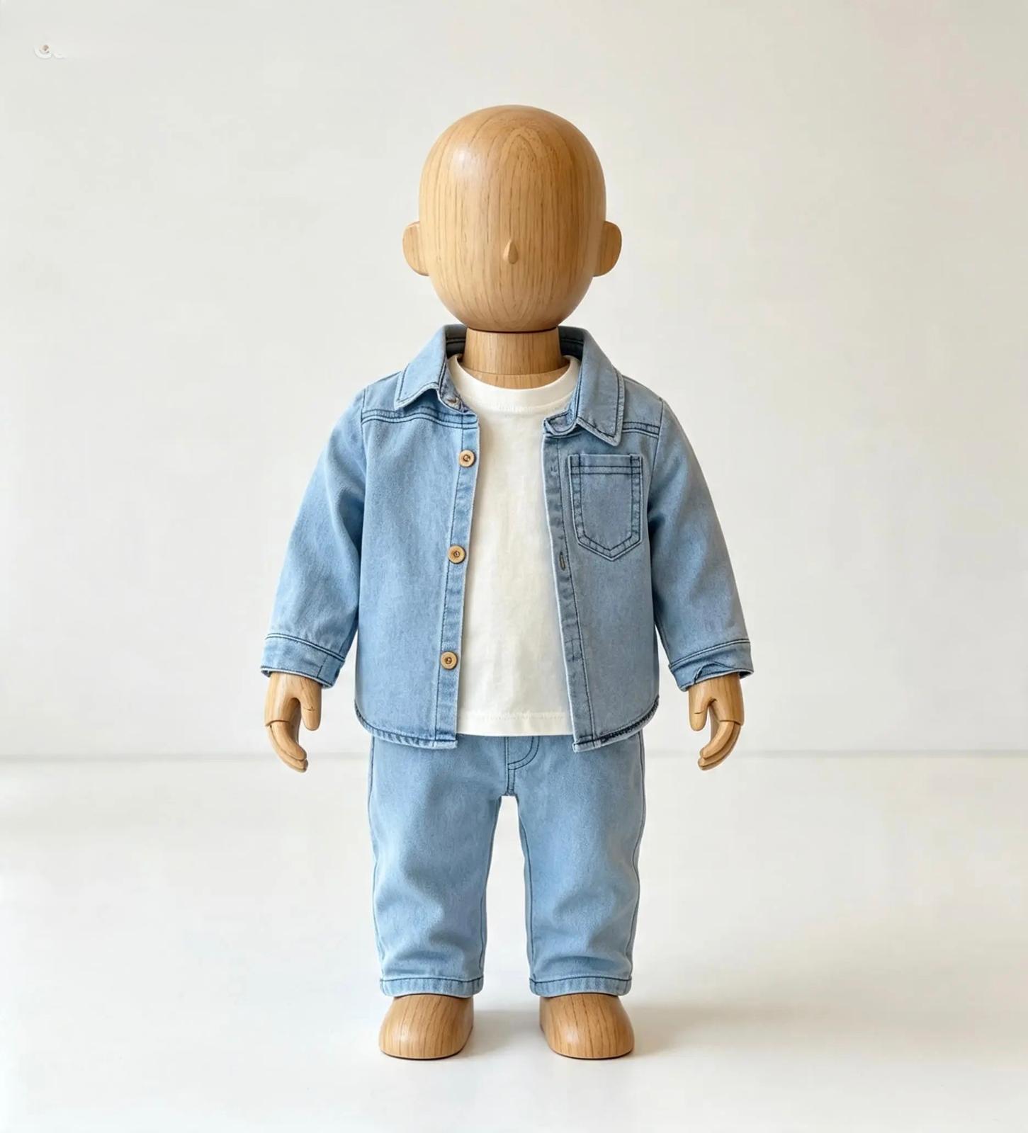 Erkek Bebek Denim Takım