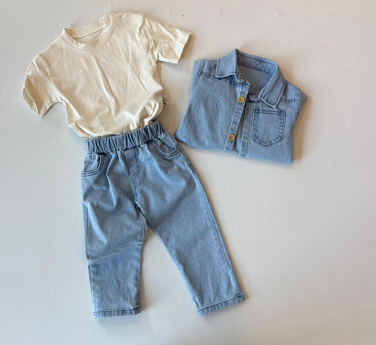 Erkek Bebek Denim Takım