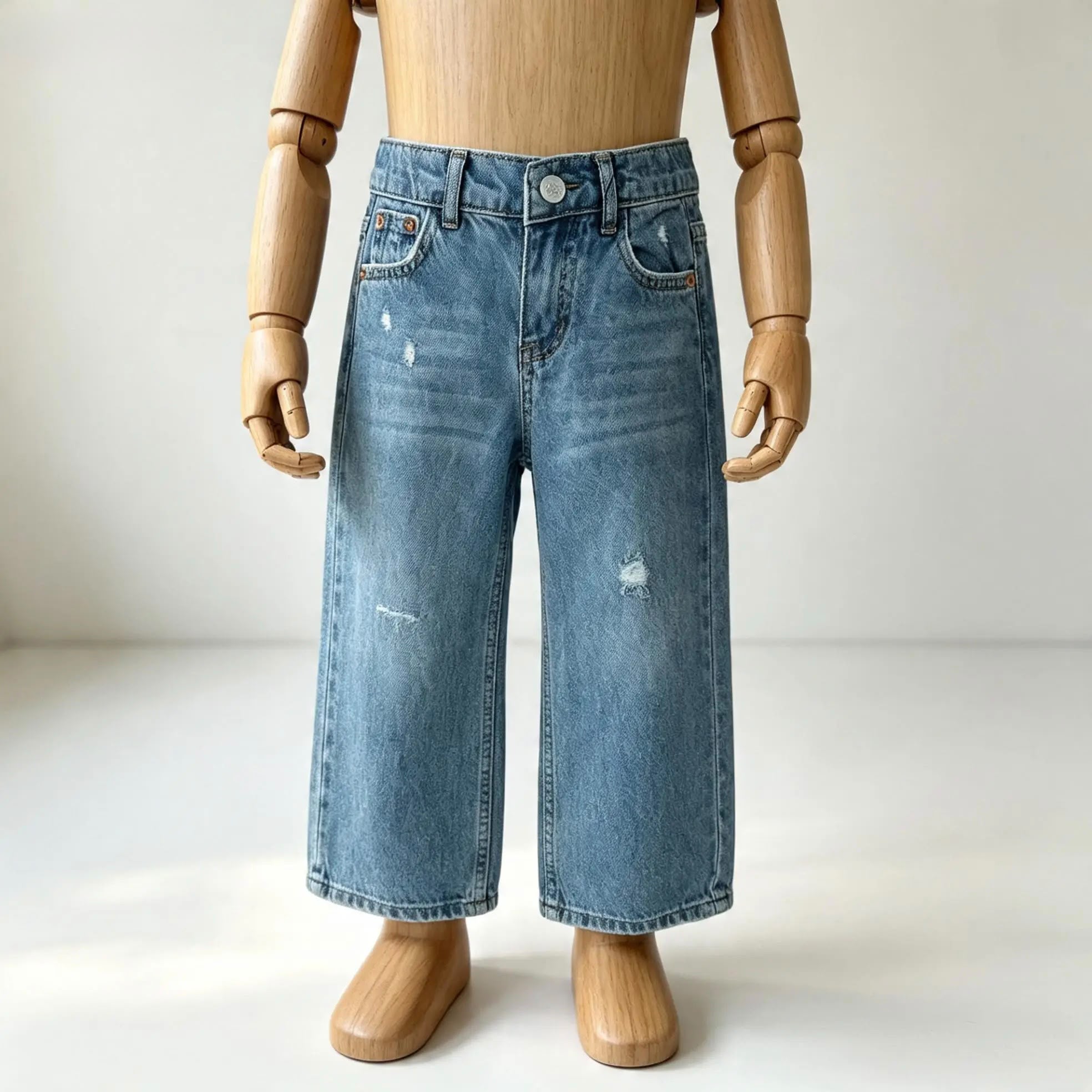 Orjinal Boru Paça Denim Pantolon