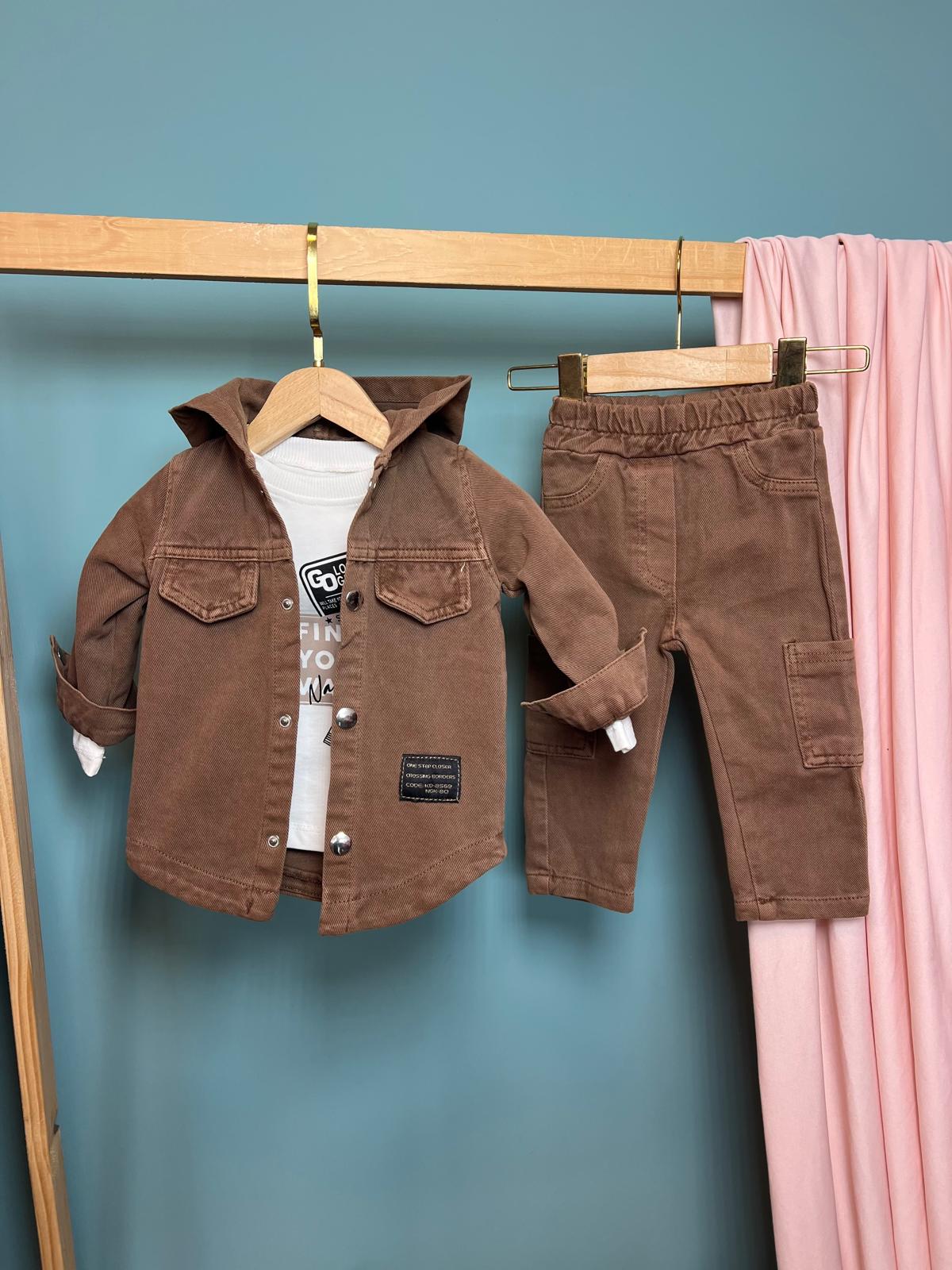 Erkek Bebek Denim 3'lü Takım