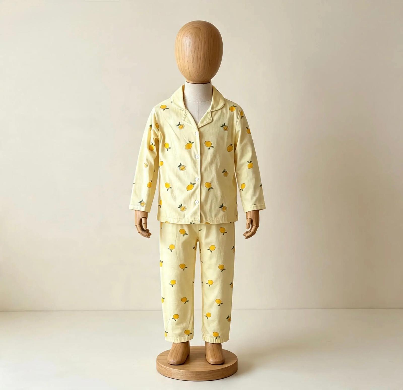 Kız Çocuk Limon Desenli Pijama 