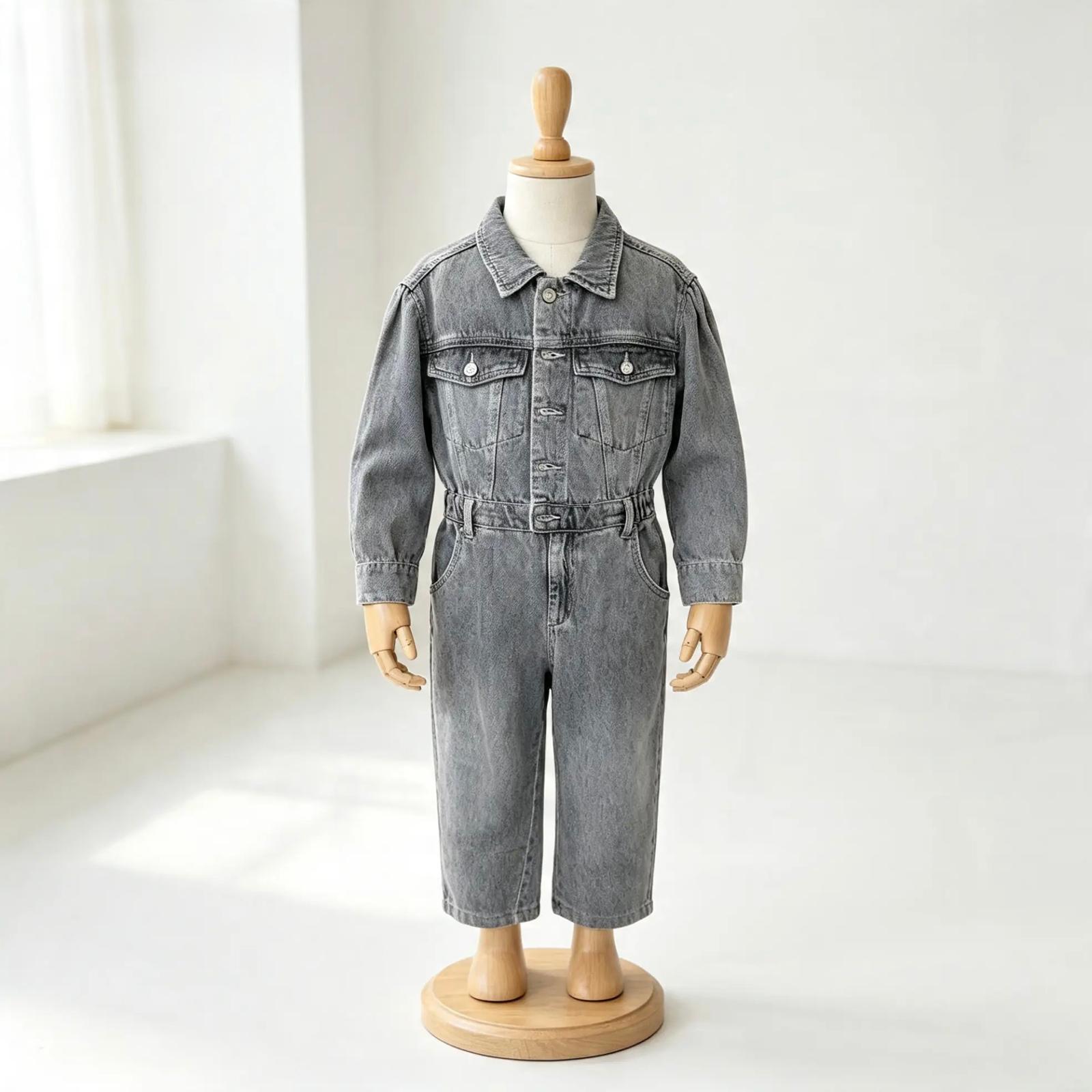 Kız Çocuk Denim Tulum