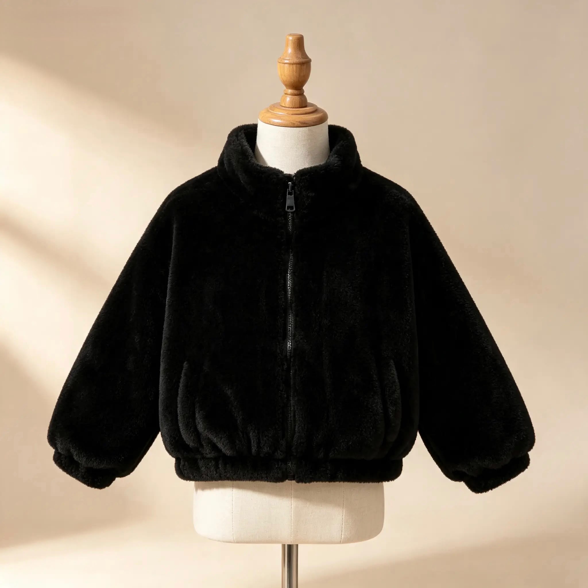 Kız Çocuk Peluş Mont
