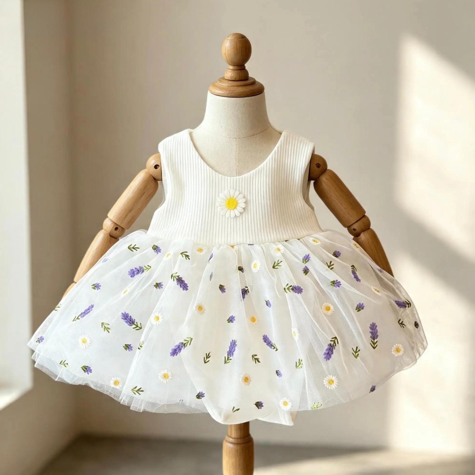 Bebe Çiçek Tütülü Romper Tulum