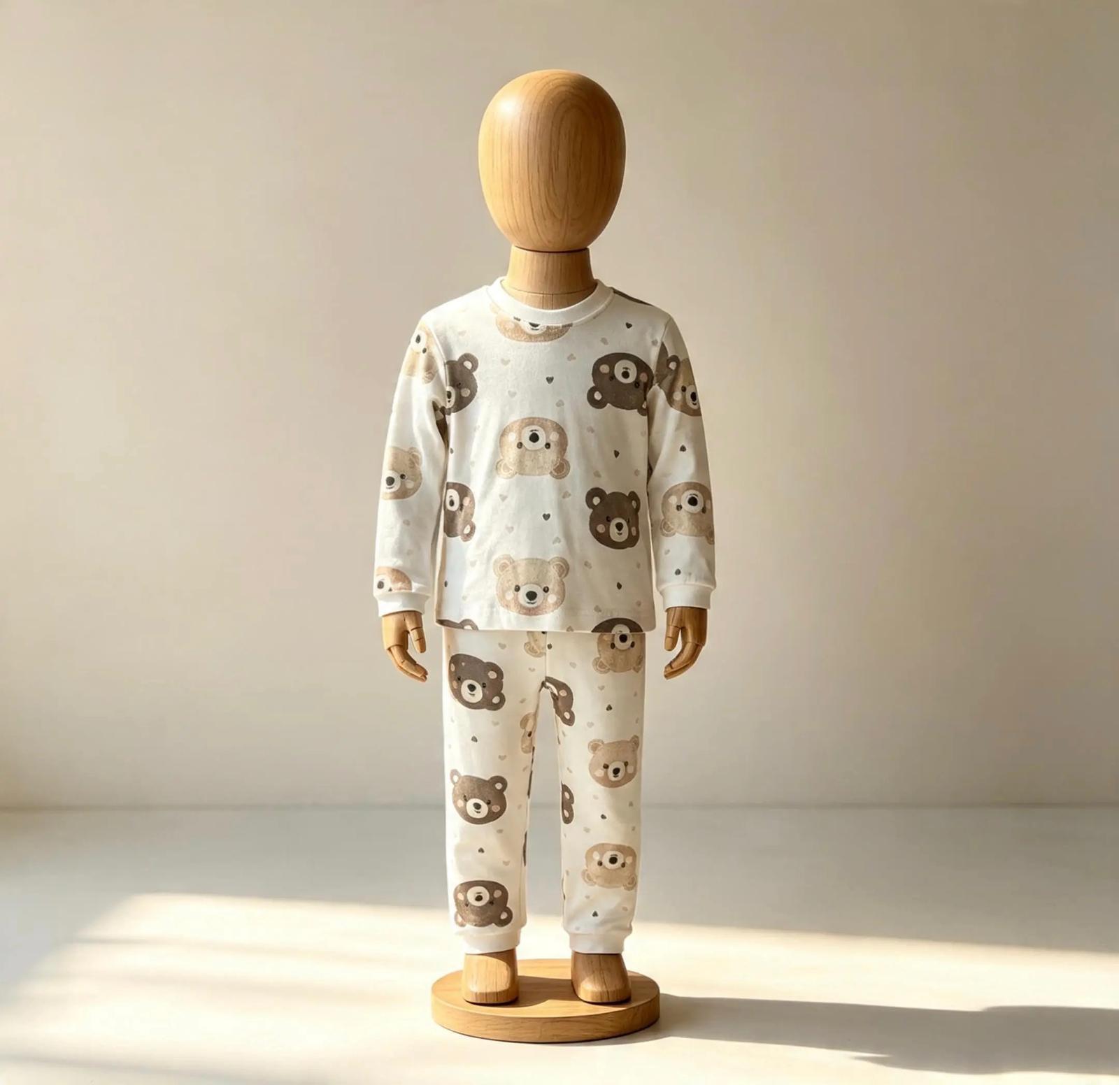 Erkek Çocuk Ayıcık Desenli Pijama 