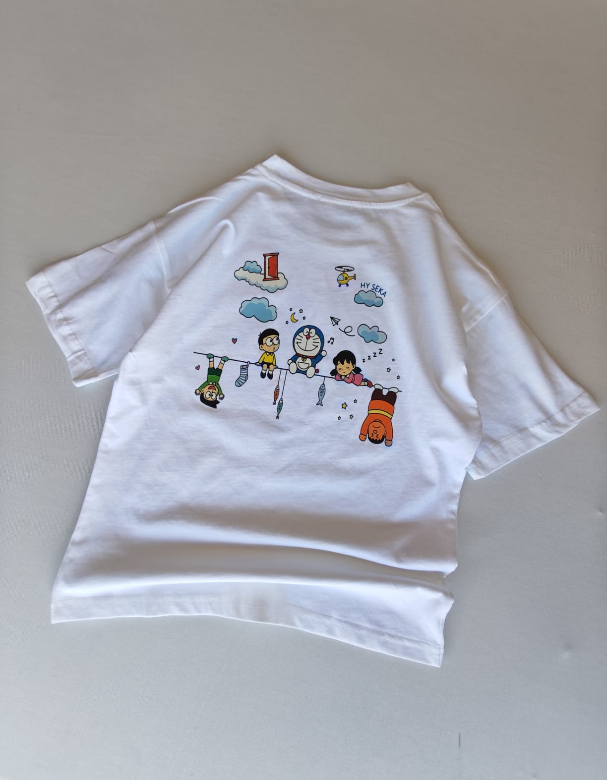 Erkek Çocuk Sırt Baskılı Doraemon Tişört görsel 2
