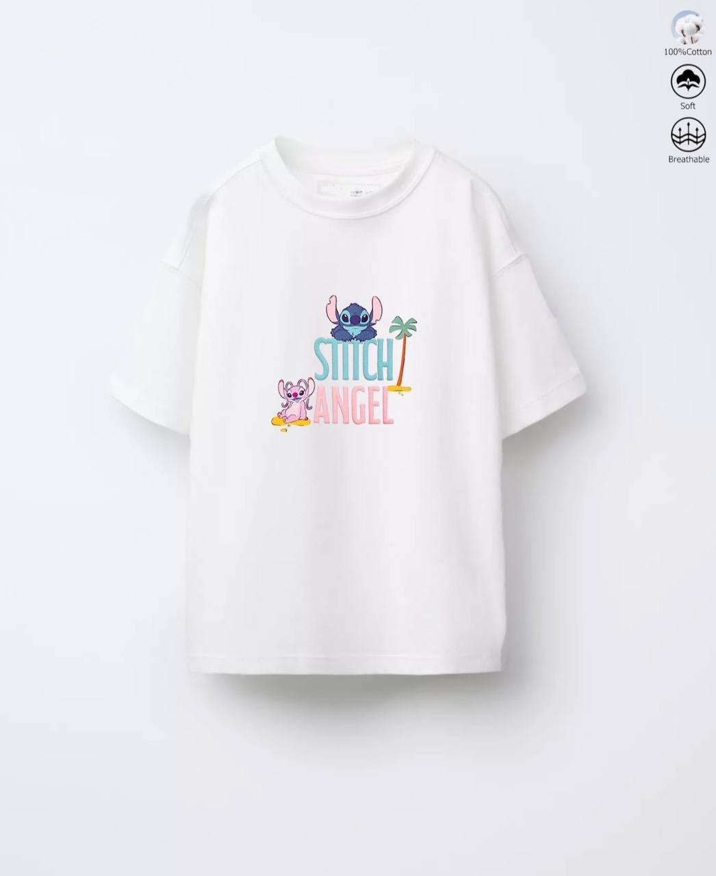 Kız Çocuk Stitch Angel T-shirt