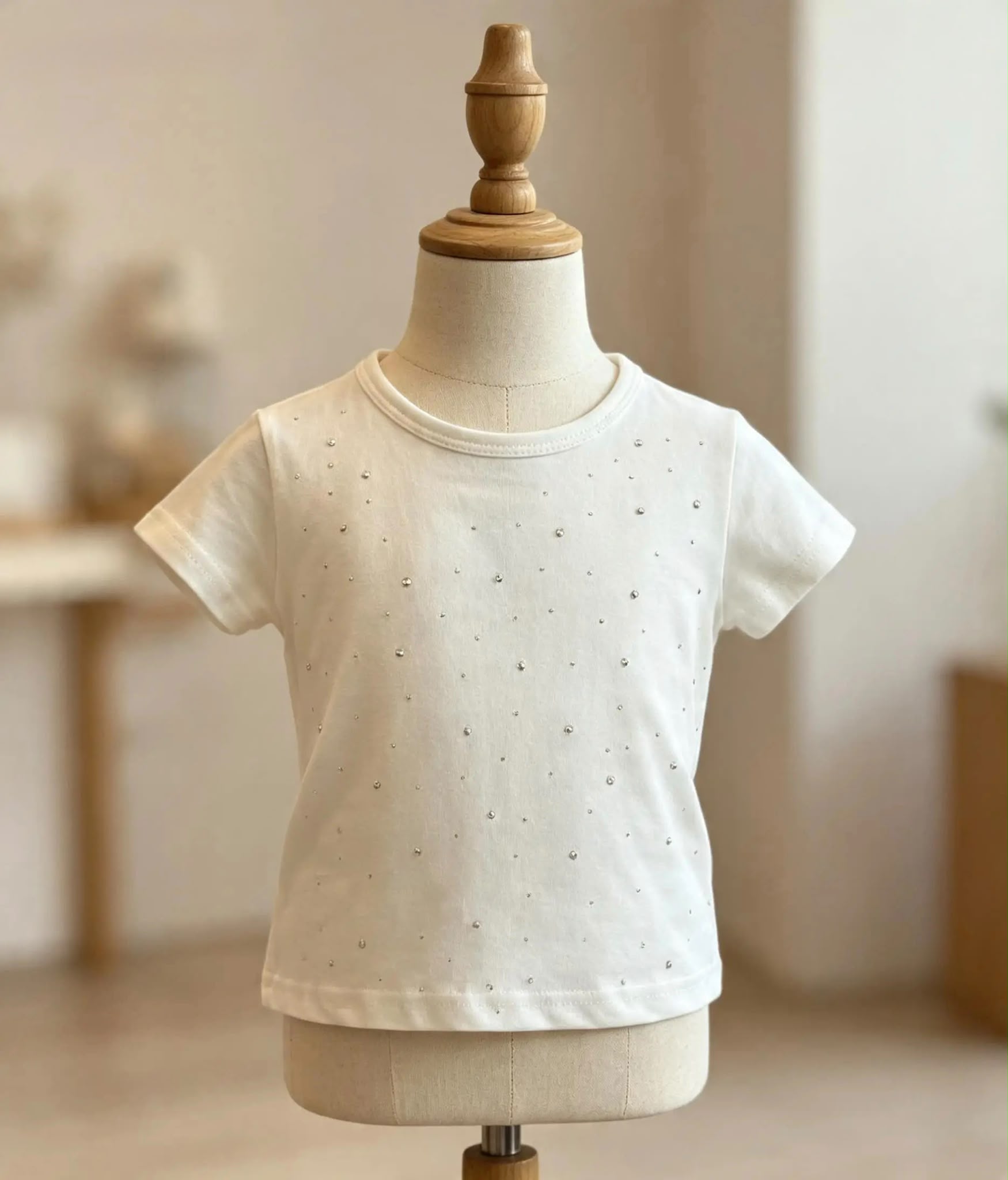 Kız Çocuk Taşlı Basic Tişört
