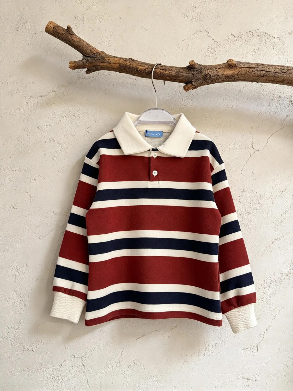 Unisex Polo Yaka Sweatshirt