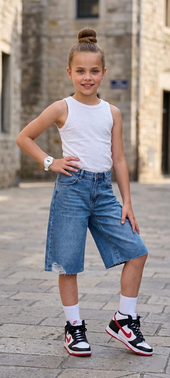 Unisex Kot Şort görsel 4