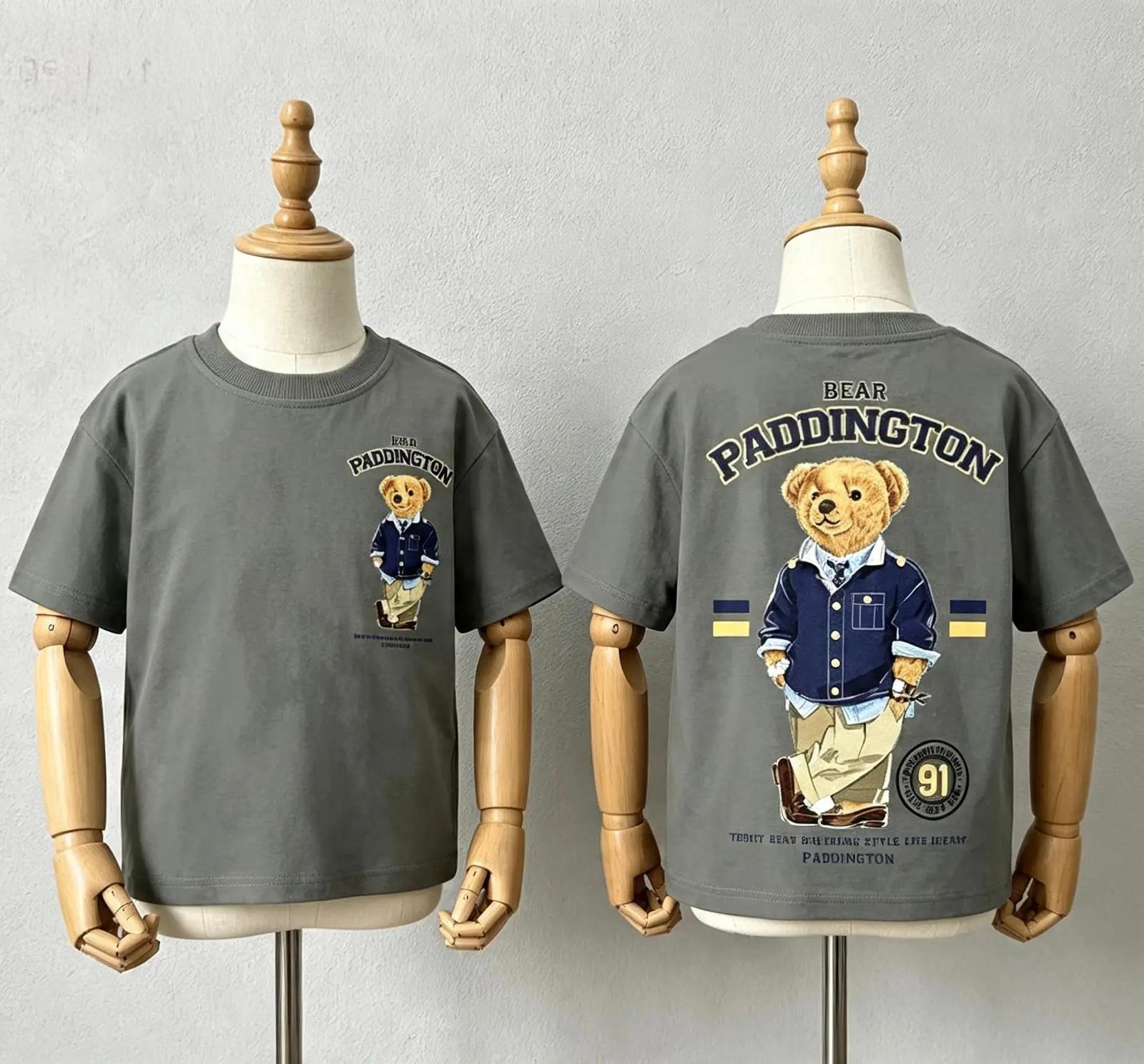 Orjinal Sırt Baskılı Bear Tişört görsel 2