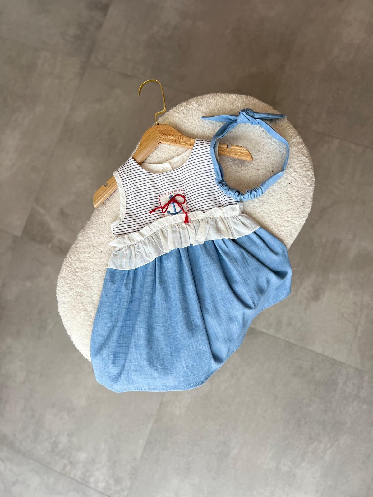 Kız Bebek Bandanalı Elbise 
