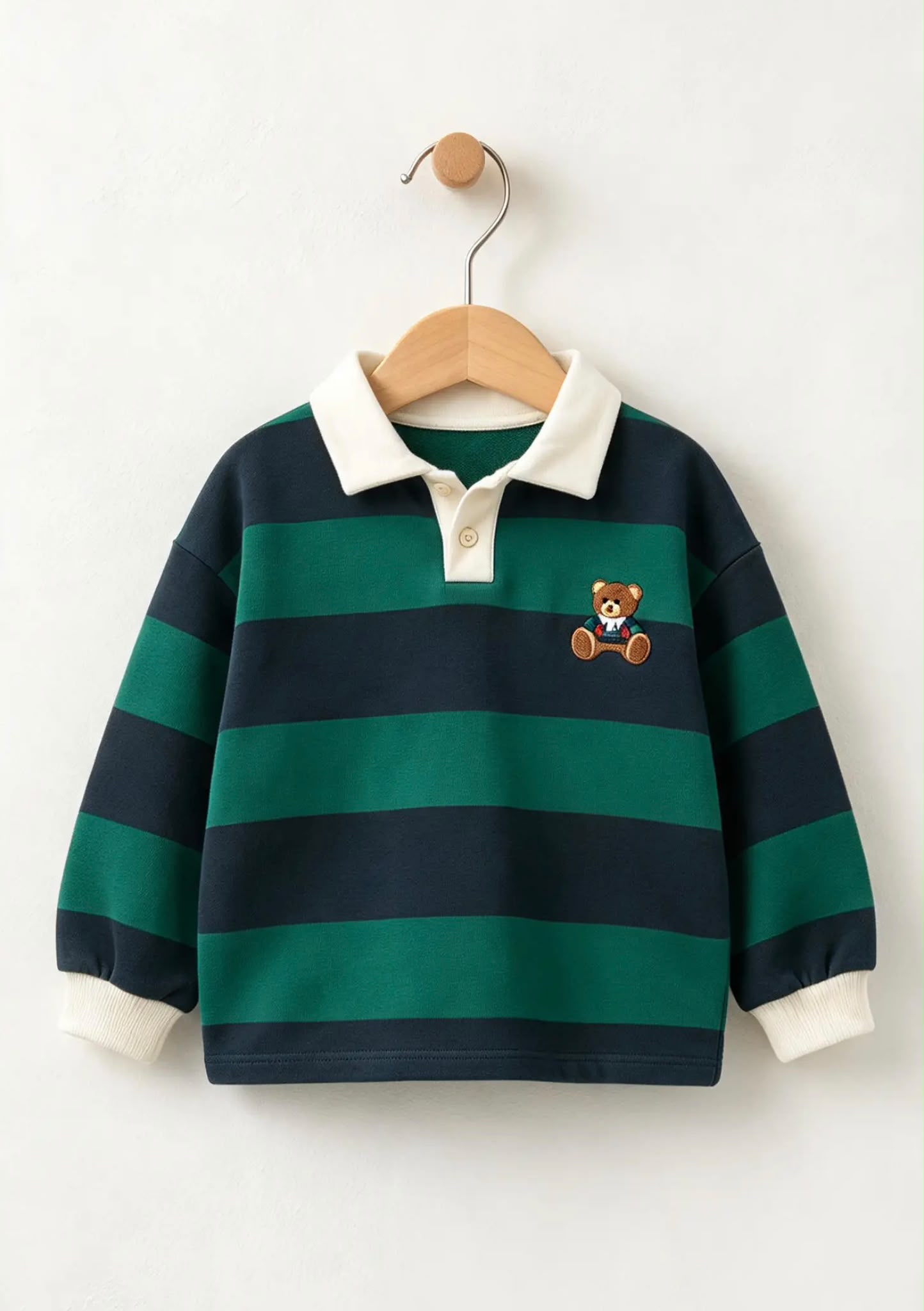 Unisex Ayıcık Nakışlı Sweatshirt