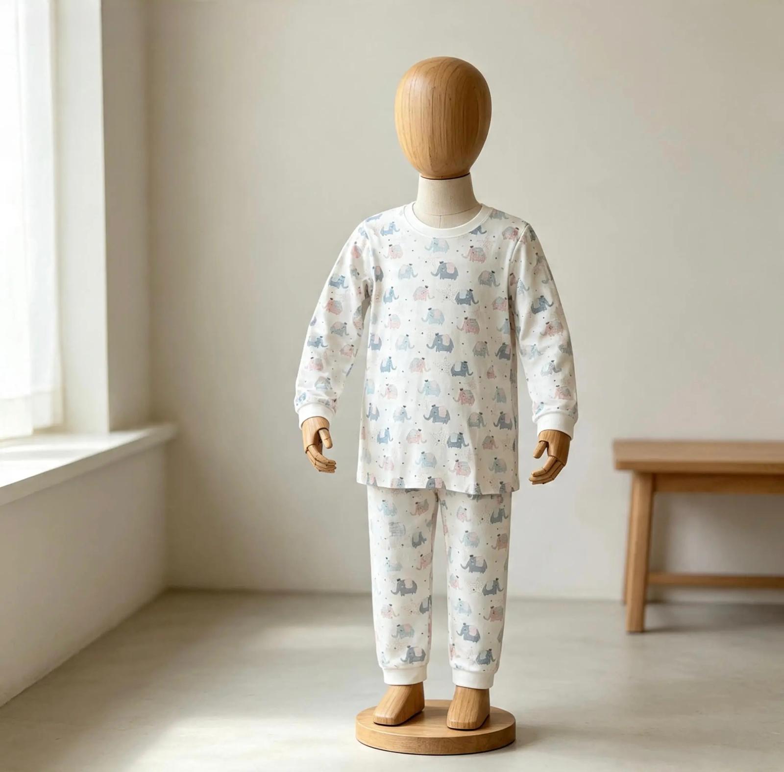 Kız Çocuk Fil Desen Pijama