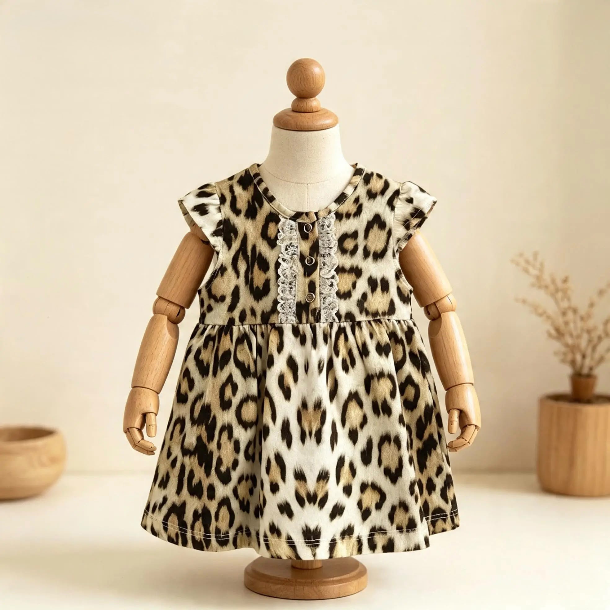 Leopar Desen Elbise