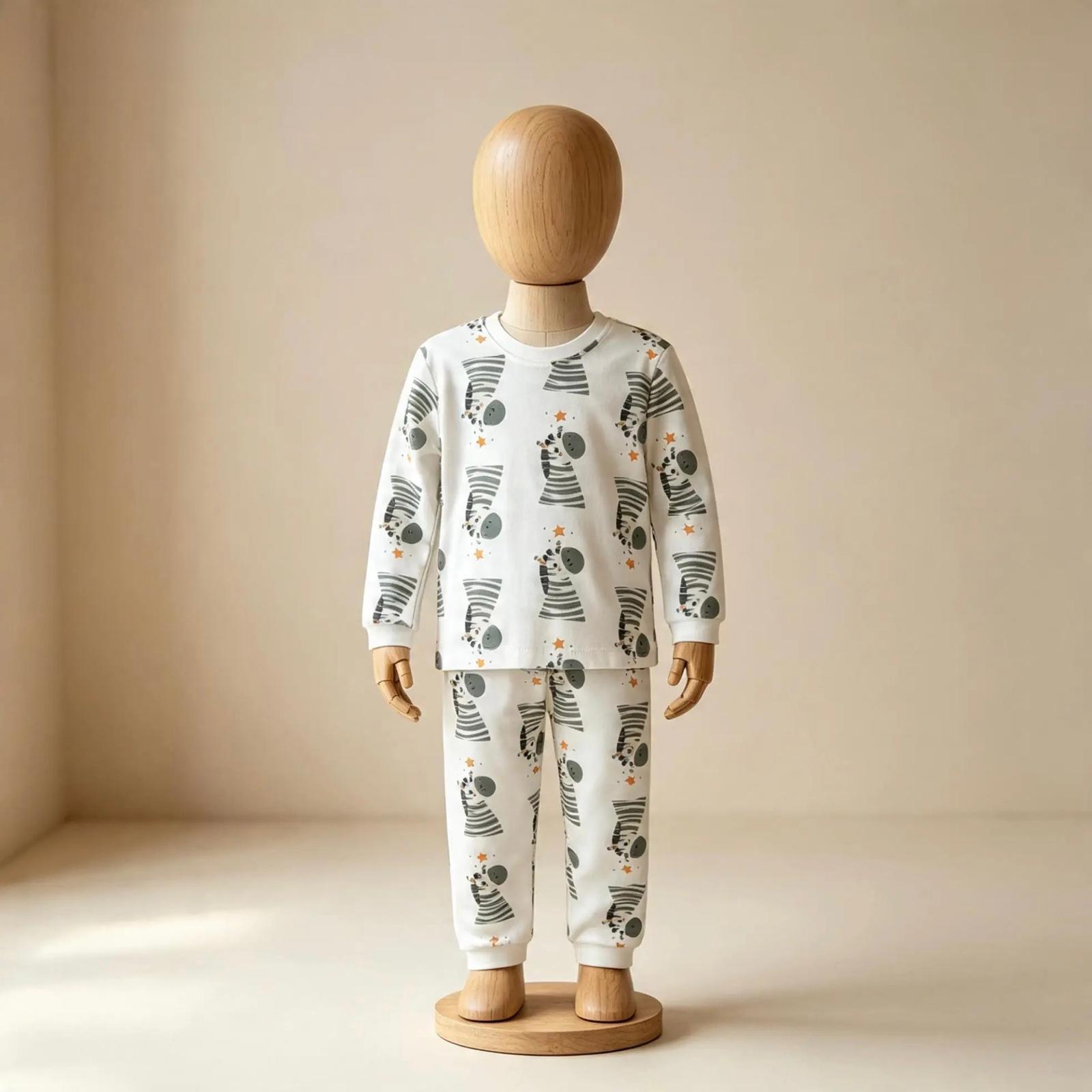 Erkek Çocuk Zebra Desenli Pijama